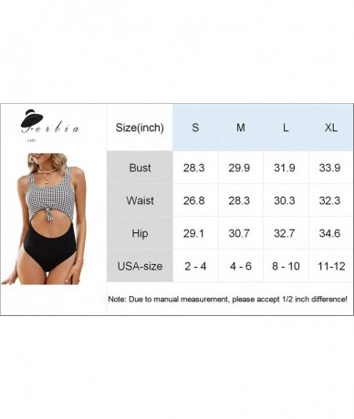 One-Pieces Women Cut Out Swimsuits One Piece High Cut Swimwear Lace Up Thong Tie Scoop Neck Monokini - B-black - CS194M6MM8X ...