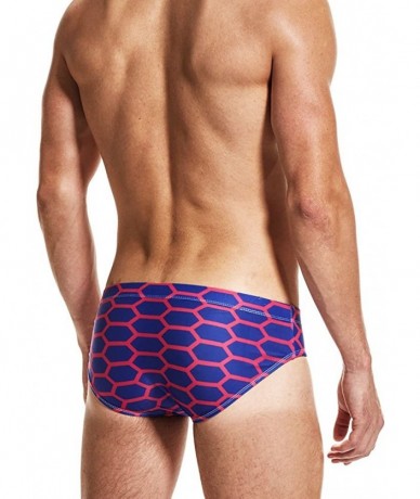 Briefs Sexy Man's Low Rize Swimming Tight Swim Trunks Low Waist Gay Briefs Swimwear Summer - Purple - C6185YCWUIO $24.65