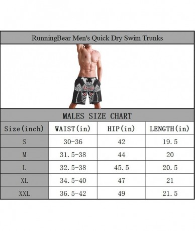 Board Shorts Men's Swim Trunks - Japanese Samurai Beach Short Men Quick Dry Elastic Waist Board Shorts - C619COCY0LU $42.92