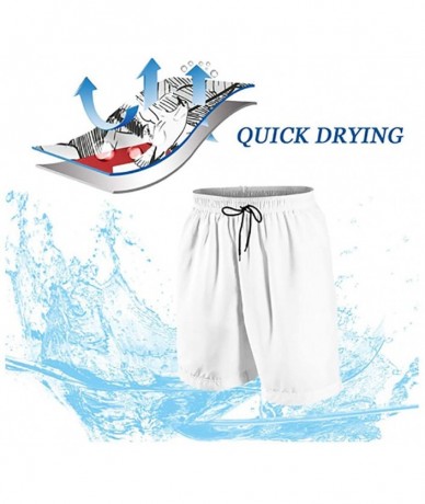 Board Shorts Abstract Swim Trunks Surf Quick Dry Men's Swim Shorts Swimwear - Sea Water - CD19C5ISQ5H $42.76