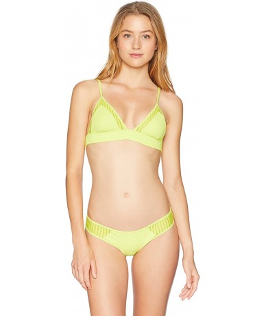 Bottoms Women's Designer Surf Cheeky Hipster Bikini Bottom - Neon Lime/Nli - CV1896ODHE8 $62.96