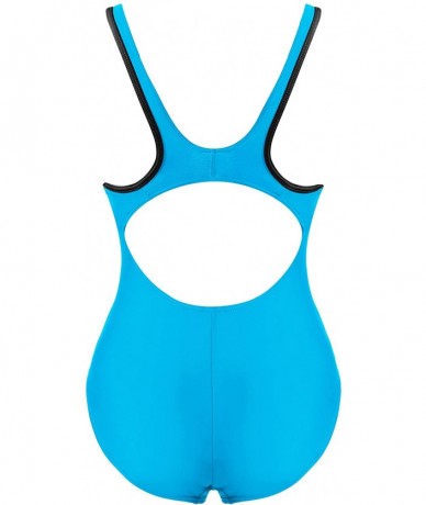 Racing Womens Athletic Racerback One Piece Swimsuits Traning Racing Bathing Suit Sport Swimwear - Light Blue - C518ED83EW9 $4...