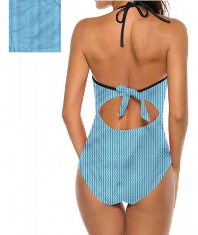 Tops Halter Swimsuits Jean Pattern on Denim Color Make You Feel Fun and Sexy - Multi 29 - C2190X2X4IG $64.65