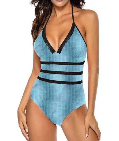 Tops Halter Swimsuits Jean Pattern on Denim Color Make You Feel Fun and Sexy - Multi 29 - C2190X2X4IG $64.65