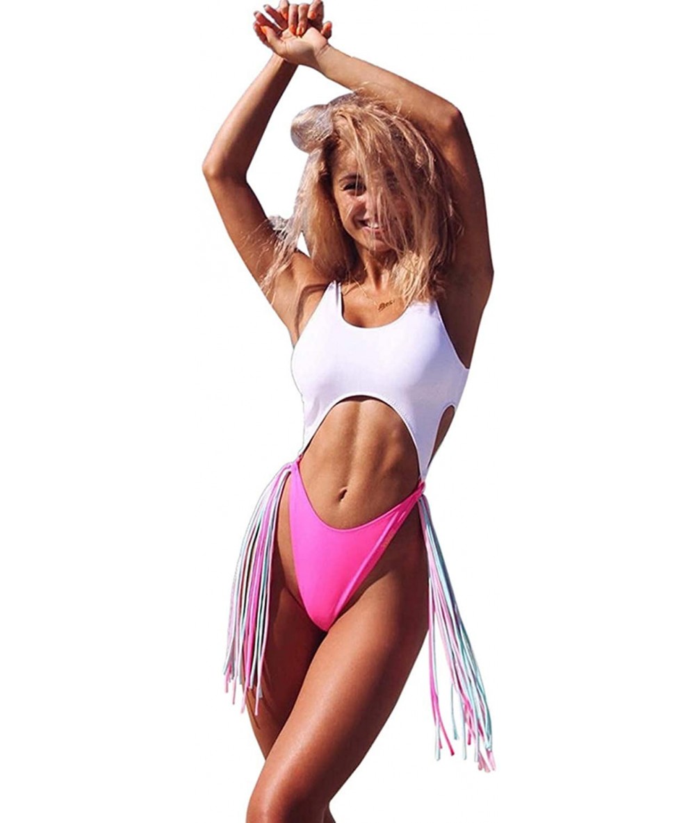 One-Pieces Women's Sexy One Piece Swimsuits Bikini Bathing Suit - 03-white - CM18R83TE5X $43.83