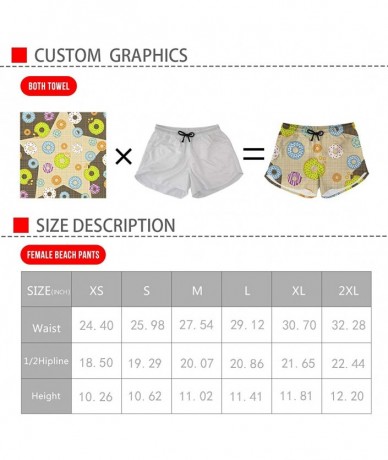 Board Shorts Women's Leaf Print Beach Shorts Quick Dry Drawstring Summer Swim Trunks with Pocket - Pattern 05 - CO18QXM8O8E $...