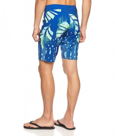 Board Shorts Men's Flora Dot 20" Mod Boardshort - Camper Blue - C2183MXCAGQ $66.65