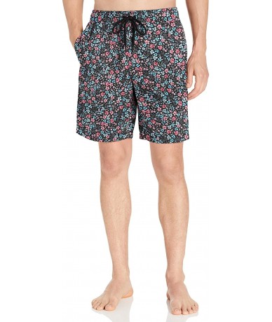 Trunks Men's 9" Inseam Swim Trunk - Small Dense Floral - CQ18KZ7Q3QS $19.23