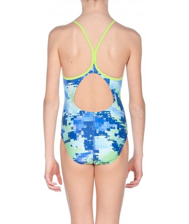 Racing Girls Challenge Back One Piece Swimsuit - Leaf Multi - CS182OGZ9S5 $87.65