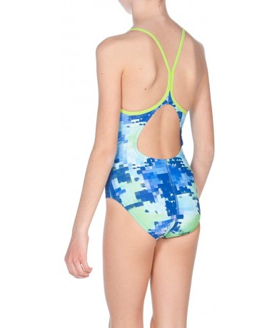 Racing Girls Challenge Back One Piece Swimsuit - Leaf Multi - CS182OGZ9S5 $87.65