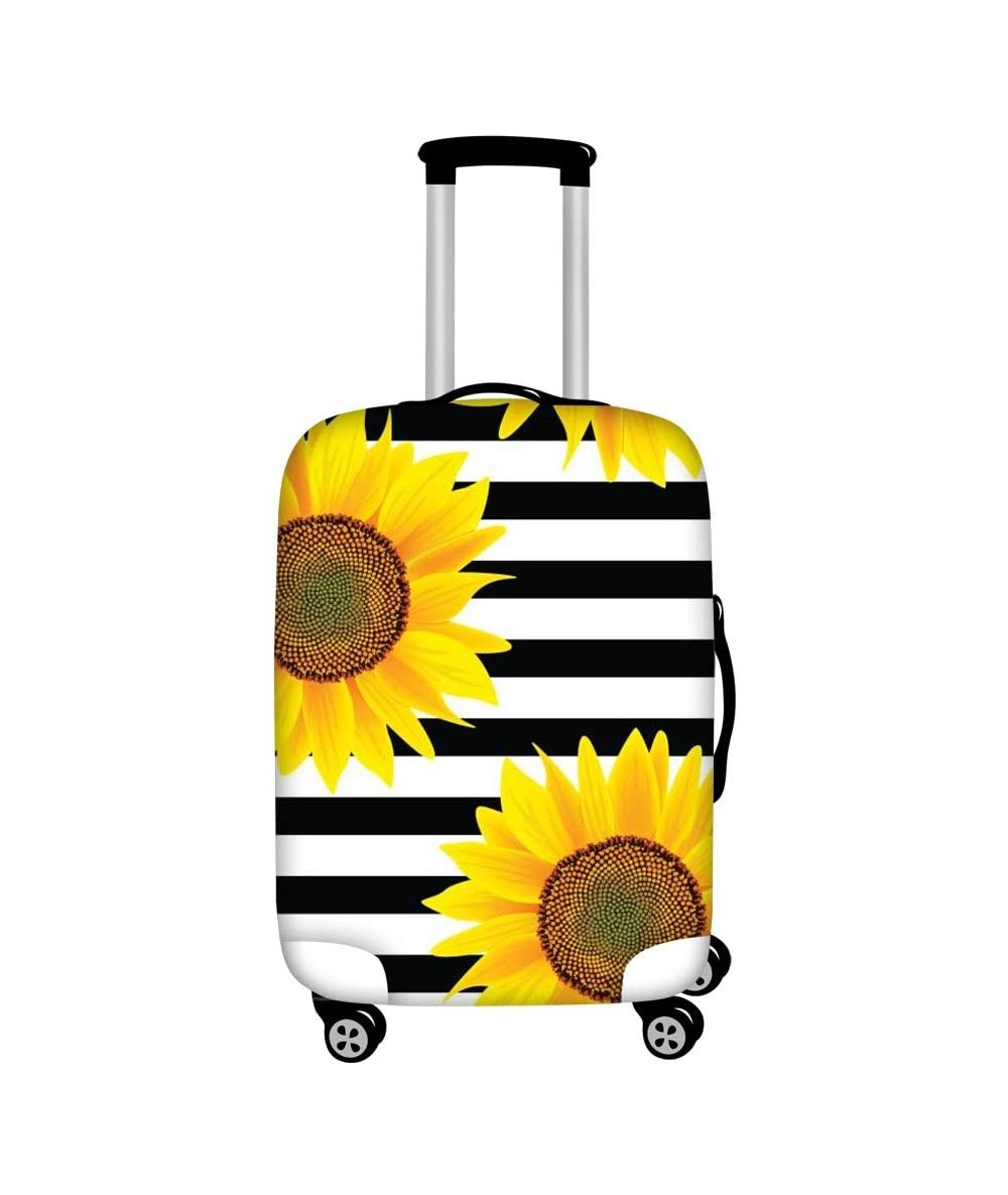 Cover-Ups Sunflower Luggage Cover Washable Spandex Travel Suitcase Cover Dustproof Luggage Protector TSA Approved for 26-28in...