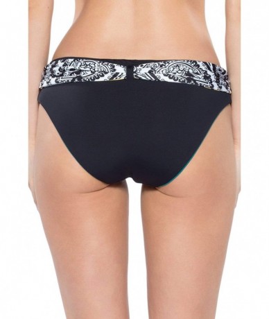 Tankinis Women's Reversible Belted Hipster Bikini Bottom - Black/Fern - C118HI3HGTC $79.92