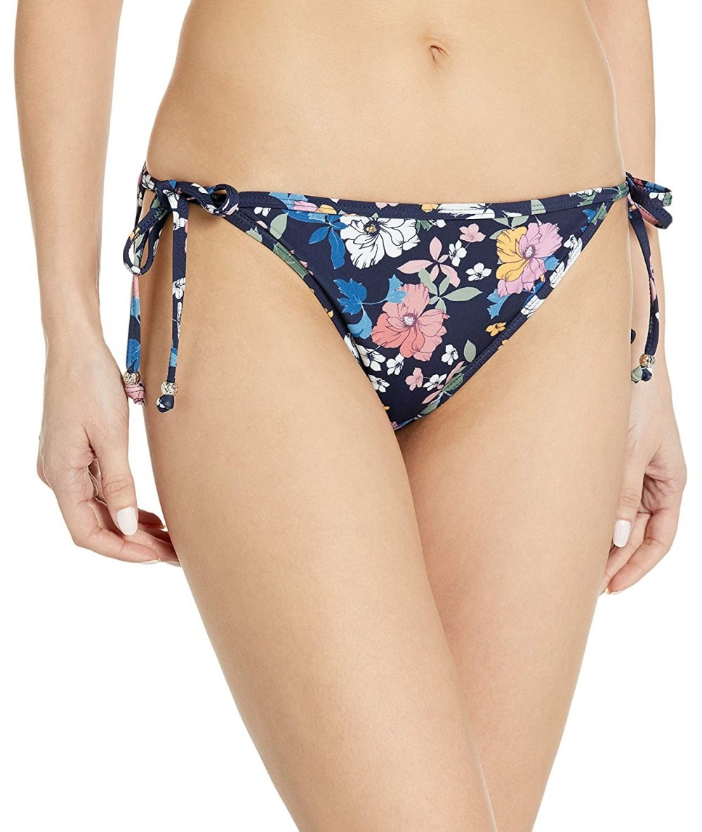 Tankinis Women's Triangle Tie Bottom - Navy - CO18Z3RDORW $51.11