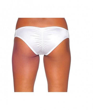 Tankinis Women's Honeycomb Bikini Bottom - White - CV11DODQ5MJ $30.70