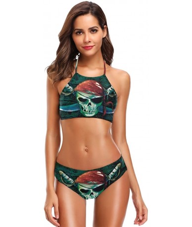 Sets Pirate Skull Bikini Swimwear Swimsuit Beach Suit Bathing Suits for Teens Girls Women - CJ18EQE8ASW $57.27