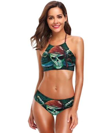 Sets Pirate Skull Bikini Swimwear Swimsuit Beach Suit Bathing Suits for Teens Girls Women - CJ18EQE8ASW $57.27