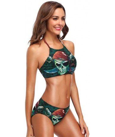 Sets Pirate Skull Bikini Swimwear Swimsuit Beach Suit Bathing Suits for Teens Girls Women - CJ18EQE8ASW $57.27