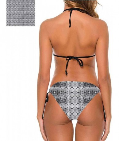 Bottoms Bathing Suit Geometric- Oriental Flowers Great for Lounging Pool Side - Multi 14-two-piece Swimsuit - CJ19E7MQK2D $60.52