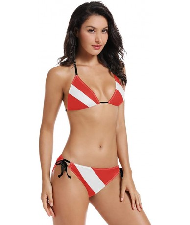 Sets Women's Triangle Bikini Swimsuits Sexy Two Piece Swimwear Set Swimming Bikini Sets - Color16 - CC190DUQDE0 $48.05