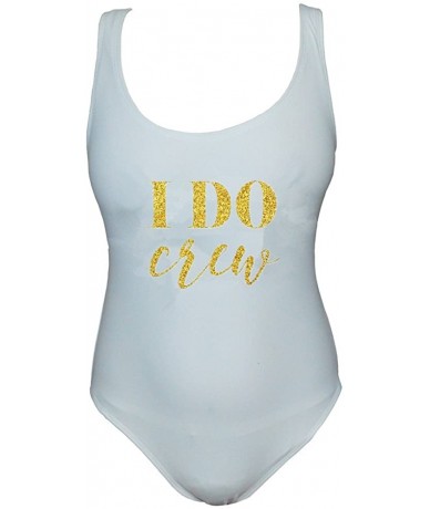 One-Pieces Squad Swim Bachelorette Swimsuit Bride Bathing Suit One Piece Bachelorette Bathing Suits - Ido Crew-white-gd - CL1...