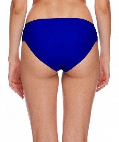 Tankinis Women's Smoothies Nuevo Contempo Solid Full Coverage Bikini Bottom Swimsuit - Abyss - CW12706IAJP $46.56