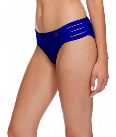 Tankinis Women's Smoothies Nuevo Contempo Solid Full Coverage Bikini Bottom Swimsuit - Abyss - CW12706IAJP $46.56