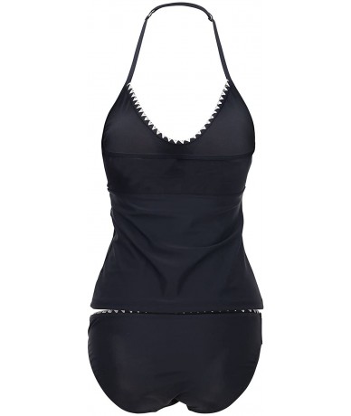 Sets Women's Active Sport Tankini Set - Designed in USA - 7875_black - C818337K5LX $69.96