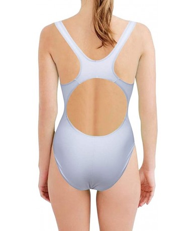 One-Pieces Women Swimming Suit One Piece Sexy Bikini Solid Swimwear Bathing Suit - White - C318NAZQMXU $32.86