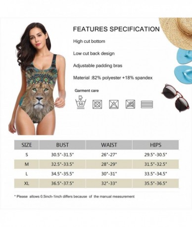 One-Pieces Wolf American Indian Theme Fight Womens Vintage One Piece Swimsuit Swimwear Bathing Suit - White - C318STXIYUT $46.69