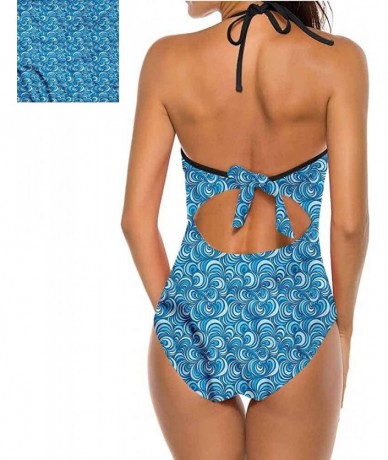 Bottoms Halter Swimsuits Jean Pattern on Denim Color Make You Feel Fun and Sexy - Multi 03 - CJ190X4OXCA $70.38