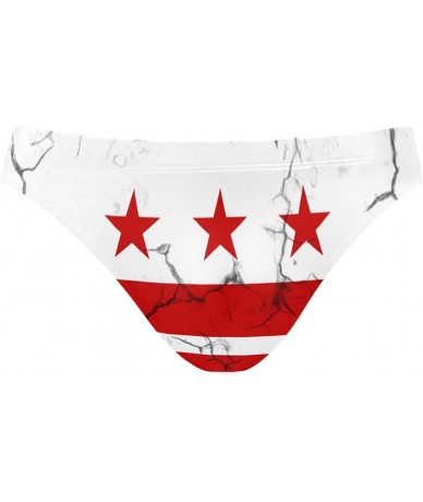 Briefs Mens Swim Bikini Briefs Swimwear Surf Shorts Trunks - Distressed District of Columbia Flag - CQ18UZZTGSI $46.42