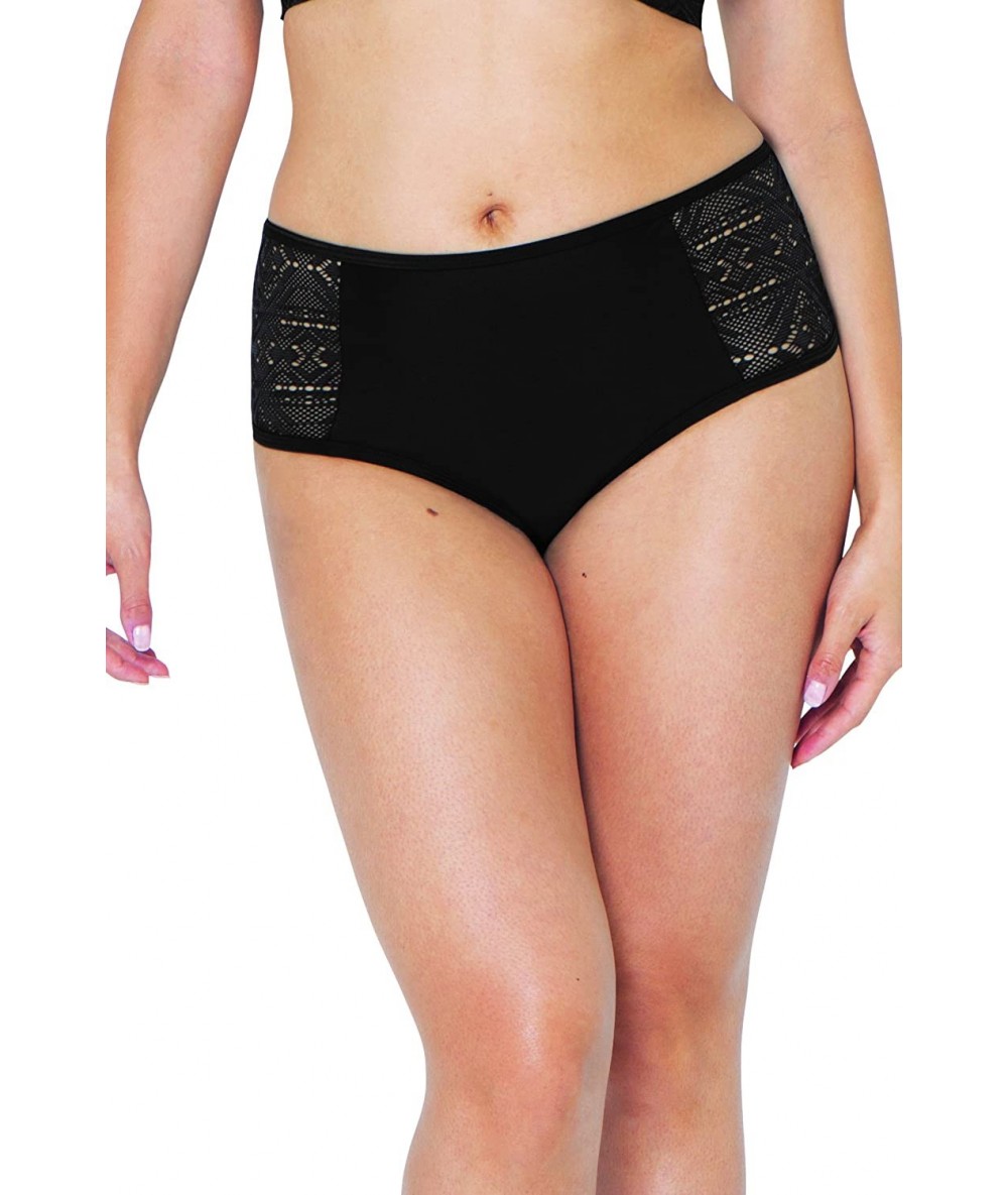 Tankinis Women's Rush Cheeky Bikini Short - Black - CT188E08ZYN $56.47