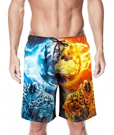 Board Shorts Mens Funny Swim Trunks 3D Graphic Print Quick Dry Surf Beach Board Shorts with Mesh Lining - Style15 - CB18RZEAL...