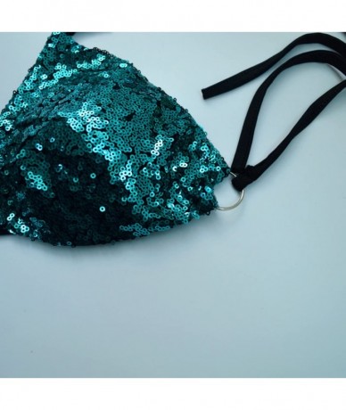 Sets 2 Piece Sexy Sequin Bikini Set Swimsuits Push-up Bra Swimsuit Swimwear Bathing Suit Bikini Set - Green - C2182SWG8ZD $36.75