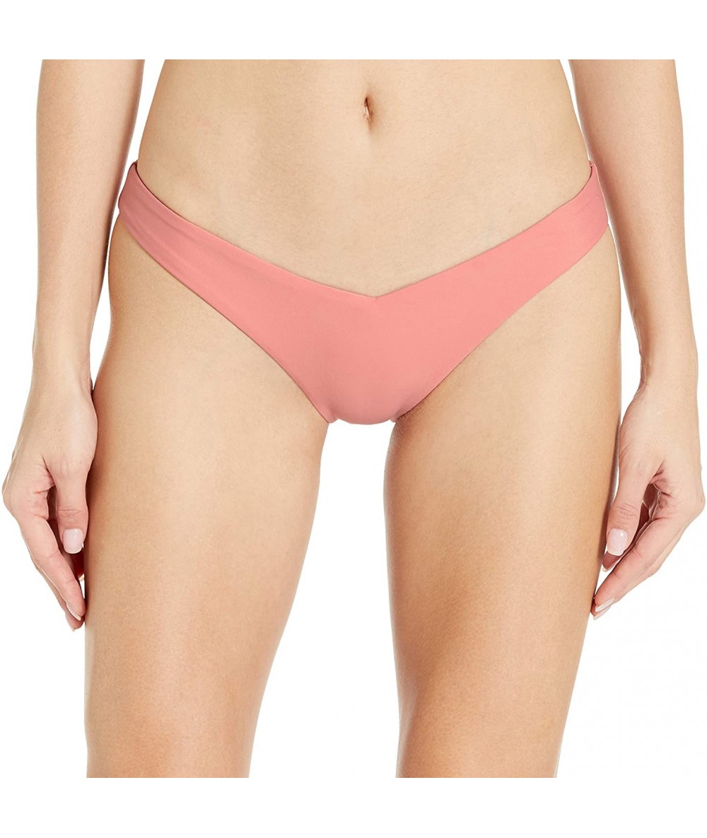 Tankinis Women's Premium Surf Eco High Waist Bikini Bottom - Salmon - CC18W2QL8HR $60.34