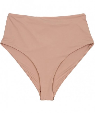 Bottoms Women's Seamless Moderate Coverage High Waist Bottom - Cameo - CY18DC90K9Z $48.13