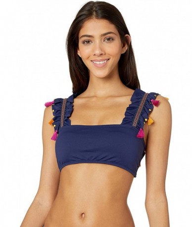 Tops Women's Plum Structured Bikini Top - Dark Blue - CU18HTHAZHX $59.09