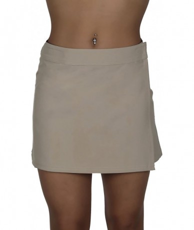 Cover-Ups Women's Swimwear & Athletic Cover Up Skirt - Khaki - C717YEUHQNU $39.89