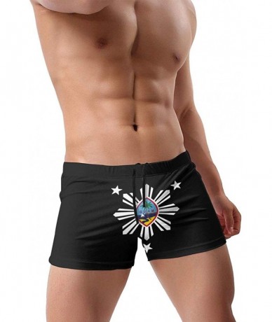 Briefs Iron Worker Skull Men's Quick Dry Swimsuit Boxer Trunks Square Cut Bathing Suits - Guam Philippines - C0196OW3QIY $44.08