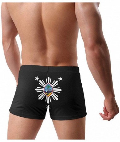 Briefs Iron Worker Skull Men's Quick Dry Swimsuit Boxer Trunks Square Cut Bathing Suits - Guam Philippines - C0196OW3QIY $44.08