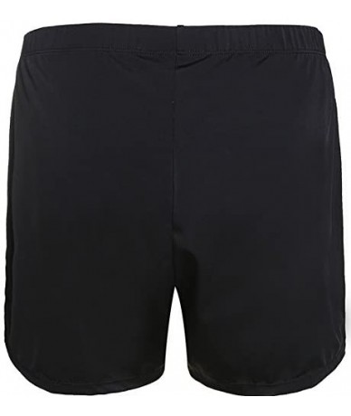 Board Shorts Women Swim Shorts Boardshort Wide Waistband Boyshort Tankini Bottoms - Boardshorts/Black - C7180L9NCQH $20.57