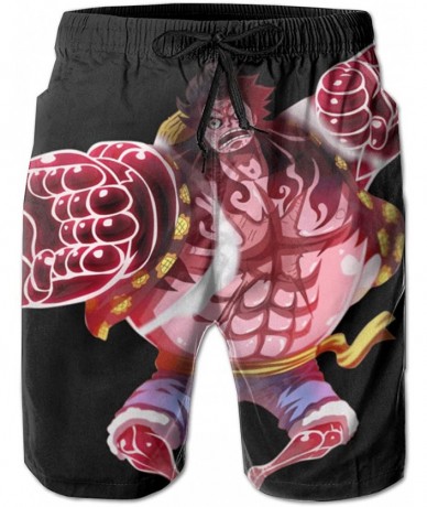 Board Shorts One Piece Monkey D Luffy Men's Quick Dry Beach Board Shorts Home Swim Trunk - One Piece Luffy Gear 42 - CM196OUG...