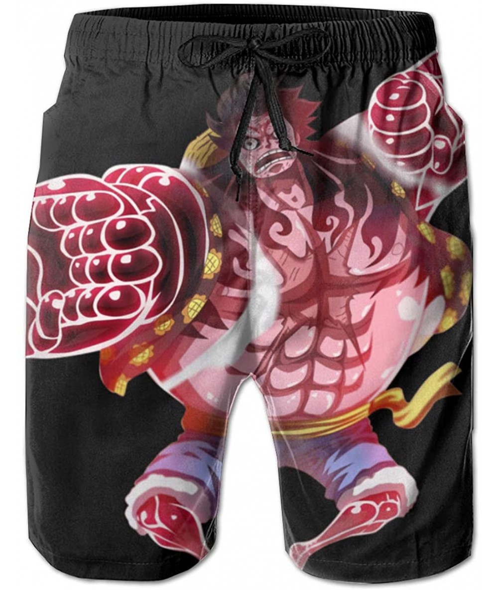 Board Shorts One Piece Monkey D Luffy Men's Quick Dry Beach Board Shorts Home Swim Trunk - One Piece Luffy Gear 42 - CM196OUG...