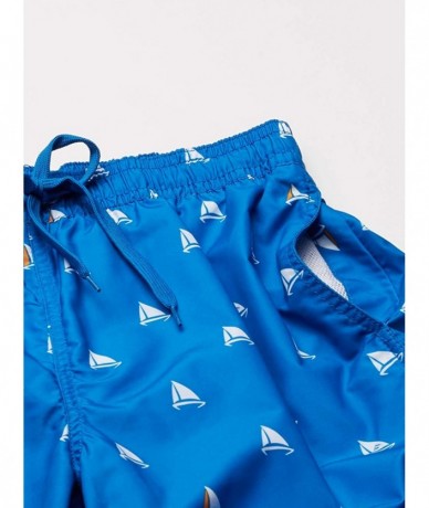 Trunks Men's Jetty Geo Volley Swim Trunk - Regatta Royal Blue - CJ12N323SXP $30.97