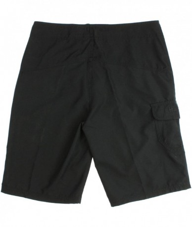 Board Shorts Mens One and Only Logo Black Board Shorts - C012K7M58XV $87.26