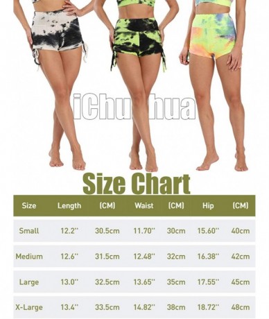 Board Shorts Women's Tie Dye Yoga Shorts High Waist Tummy Control Sexy Gym Workout Shorts - Purple-blue - CD190LDYSI8 $29.50