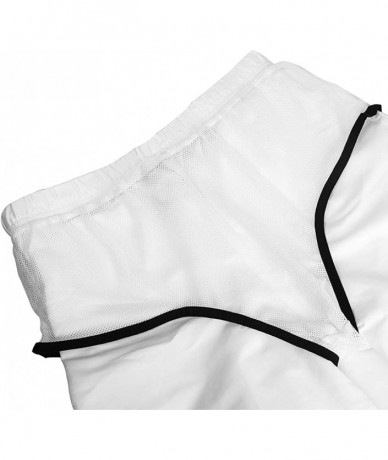 Trunks Comfortable Classic Fit Swim Trunks for Men and Big Boys- Black Mouth Skull Lip Short Pants Quick-Dry - White Black Pi...