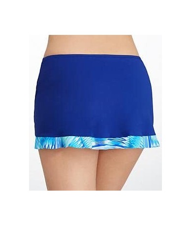 Bottoms Women's Lettuce Ruffle Side Tie Skirted Swimsuit Bottom - Oceana Blue - CN11QUSOZBN $20.31