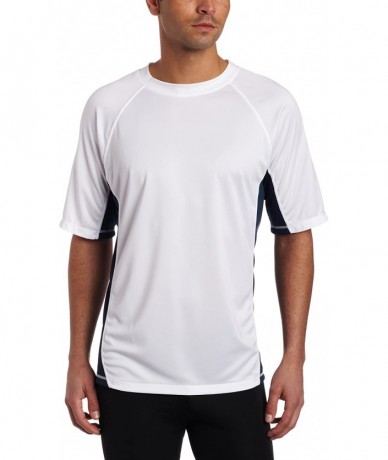 Rash Guards Men's Rash Guard - White - CJ1171KKTX7 $35.86