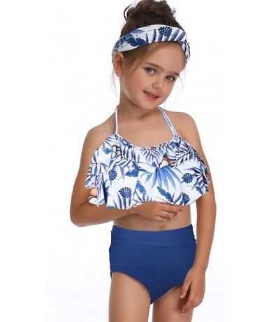 Bottoms Women Two Pieces Swimsuit Ruffle Swimwear Kids Girls Bikini Bathing Suit Mommy and Me Matching Family Beachwear Sets ...